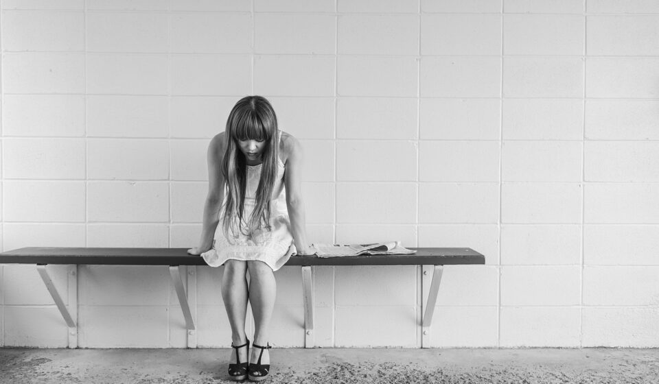 employee looking stressed at desk