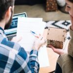 unmarried couple discussing legal documents