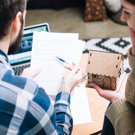 unmarried couple discussing legal documents